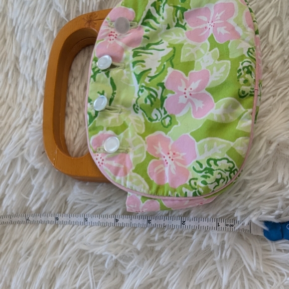 Vintage Lilly Pulitzer Bermuda Bag Mini 7" Pink Green White Lion - Picture 5 of 6